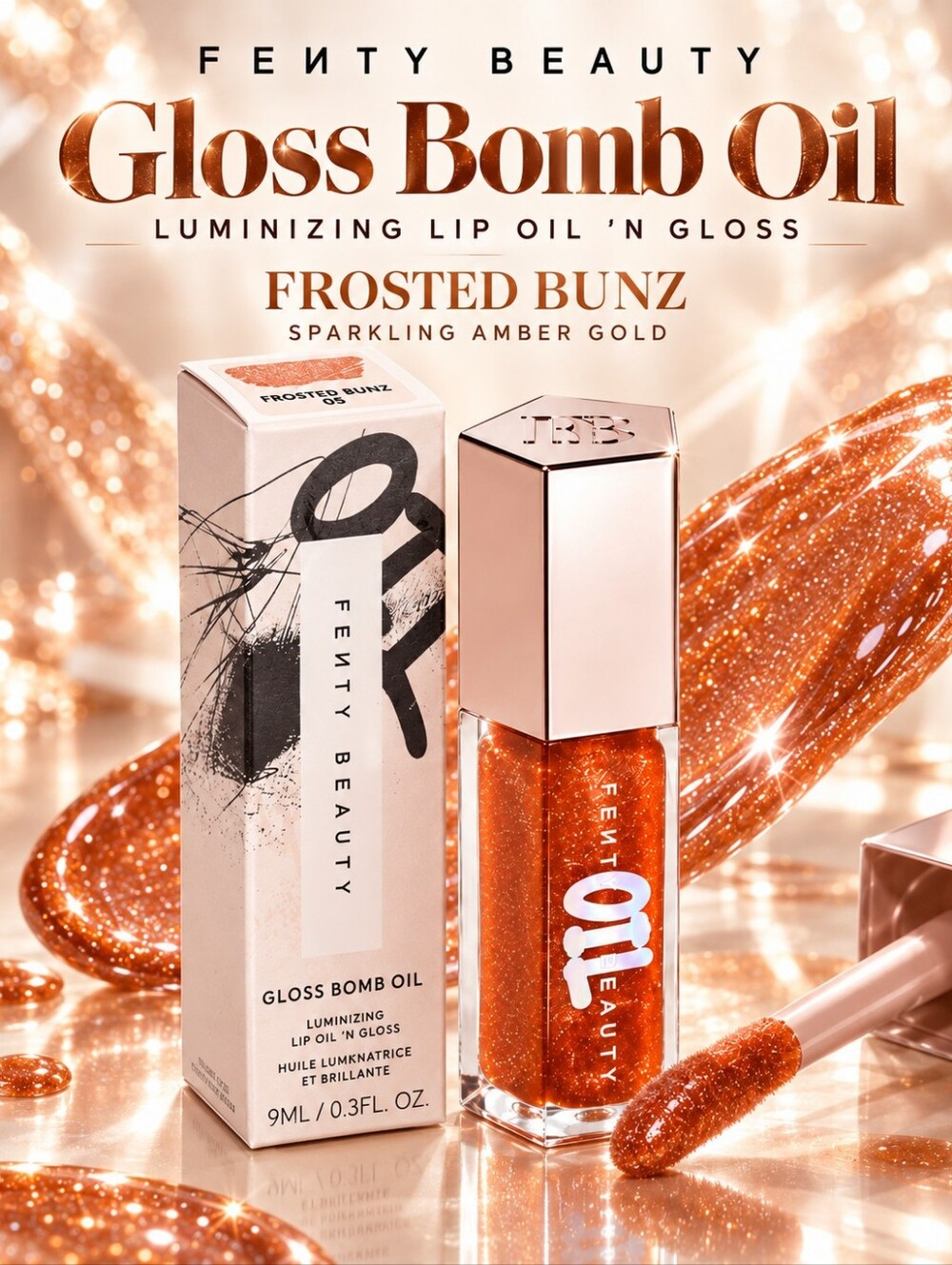 Fenty Beauty Gloss Bomb Oil Luminizing Lip Oil ’N Gloss – FRO$TED BUNZ